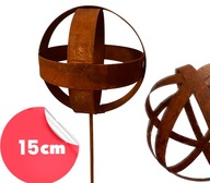 Rustikálna dekoračná guľa 15cm dekorácia do záhradného kvetináča + tyč Rustikálna dekoračná guľa 15cm dekorácia do záhradného kvetináča + tyč