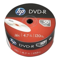 HP DVD-R, 69303, 4,7 GB, 16x, hromadné, 50-balenie, 12 cm, na archiváciu dát