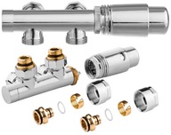 DUOPLEX SADA RADIÁTOROVÝCH VENTILOV CHROM PEX/CU DUOPLEX SADA RADIÁTOROVÝCH VENTILOV CHROM PEX/CU