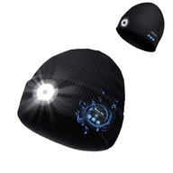 PLETENÁ BLUETOOTH LED SVETLO USB ČIAPKA PÁNSKA ČIERNA PLETENÁ BLUETOOTH LED SVETLO USB ČIAPKA PÁNSKA ČIERNA