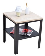 Skrutkovaný nočný stolík s policou Loft spálňa 40x40x45 čierna + dub sonoma Skrutkovaný nočný stolík s policou Loft spálňa 40x40x45 čierna + dub sonoma