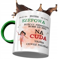 Zelený hrnček pre šéfa Som šéf s fototlačou Zelený hrnček pre šéfa Som šéf s fototlačou