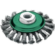 Kónická kefa, nehrdzavejúca oceľ Splietaný drôt 115x12mm Kónická kefa, nehrdzavejúca oceľ Splietaný drôt 115x12mm