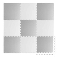 PENOVÁ PUZZLE MAT BIELE ŠEDÁ 60 X 60 CM 9 KS PENOVÁ PUZZLE MAT BIELE ŠEDÁ 60 X 60 CM 9 KS