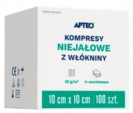 Nesterilné obklady z netkanej textílie, 10 cm x 10 cm, 100 kusov Nesterilné obklady z netkanej textílie, 10 cm x 10 cm, 100 kusov