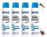 BROS Repelent proti komárom a kliešťom v spreji 15% DEET Do 7h 90 ml - 4 ks. BROS Repelent proti komárom a kliešťom v spreji 15% DEET Do 7h 90 ml - 4 ks.