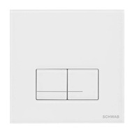 Schwab Arte Duo Glass biele WC tlačidlo 4060420201