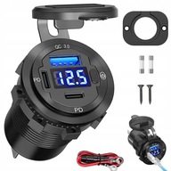 AUTONABÍJAČKA ZÁSUVKA QC 3.0 USB-C+2 PD 12V AUTONABÍJAČKA ZÁSUVKA QC 3.0 USB-C+2 PD 12V