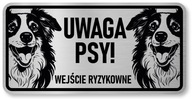 Pozor pes Border Collie sign Pozor pes Border Collie sign