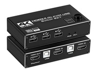 KVM HDMI 2.0 USB prepínač 4K/60Hz 3xUSB