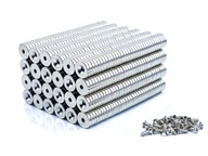 Neodymový magnet 14*3mm s otvorom pre silnú skrutku + 10 skrutiek. Neodymový magnet 14*3mm s otvorom pre silnú skrutku + 10 skrutiek.
