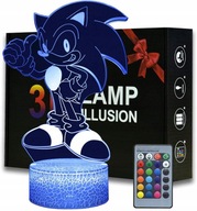 16 FARIEB Sonic the Hedgehog 3D NOČNÁ LAMPA DARČEK + DIAĽKOVÉ DIAĽKOVÉ