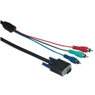 Video kábel 3x Cinch YUV - 1x HDD VGA DB15 2m HAMA Video kábel 3x Cinch YUV - 1x HDD VGA DB15 2m HAMA