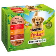 Friskies mokré krmivo mix príchutí 12 ks 12x100g Friskies mokré krmivo mix príchutí 12 ks 12x100g