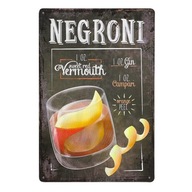 Kovová dekoratívna plaketa NEGRONI Kovová dekoratívna plaketa NEGRONI