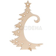 Stojan na čačky - vianočný stromček s hviezdami