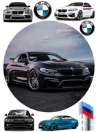 Tortová oblátka BMW AUTO + POSTAVY Potlač cukru Tortová oblátka BMW AUTO + POSTAVY Potlač cukru