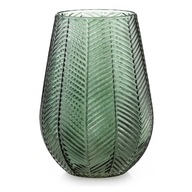 Veľká dekoratívna sklenená váza, zelená, 18,5x25,5cm