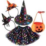 HALLOWEENSKÝ TEKVICOVÝ KOSTÝM KOŠÍK SUKŇA ČELENKA ARMÁDNA ČARODEJKA HALLOWEENSKÝ TEKVICOVÝ KOSTÝM KOŠÍK SUKŇA ČELENKA ARMÁDNA ČARODEJKA