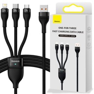 BASEUS KÁBEL UNIVERZÁLNY KÁBEL 3v1 USB-C MICRO USB LIGHTNING 100W 120CM BASEUS KÁBEL UNIVERZÁLNY KÁBEL 3v1 USB-C MICRO USB LIGHTNING 100W 120CM