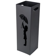 Pevný kovový dáždnik 60 cm, čierny