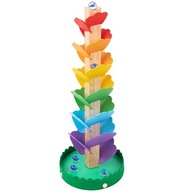 Tooky Toy Drevená farebná rotujúca veža
