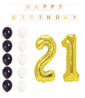 Narodeninové balóny so zlatými číslami pre 50. a 60. roky