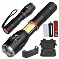 ZOOM CREE LED TAKTICKÁ BATERKA VÝKONNÝ REFLEKTOR 5 REŽIMOV 2 LED ZOOM CREE LED TAKTICKÁ BATERKA VÝKONNÝ REFLEKTOR 5 REŽIMOV 2 LED