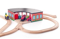 Veľká drevená železničná lokomotíva pre deti