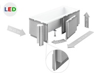 Polystyrénový kryt pre obdĺžnikové LED vane