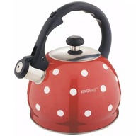 KINGHOFF KH-1049 kanvica s píšťalkou 2 L ČERVENÁ KINGHOFF KH-1049 kanvica s píšťalkou 2 L ČERVENÁ