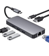 HUB ADAPTÉR USB-C 3x USB HDMI 4K RJ45 PD Mac HUB ADAPTÉR USB-C 3x USB HDMI 4K RJ45 PD Mac