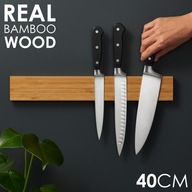 Magnetický pásik na nože, bambus, LARHN, 40 cm