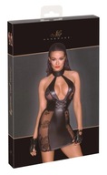 Noir - sexi krátke šaty s matným vzhľadom, čierna, XL Noir - sexi krátke šaty s matným vzhľadom, čierna, XL