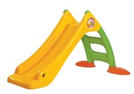 Záhradná šmykľavka s rebríkom pre deti, zelená a žltá 424