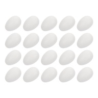 50 ks Biele natierateľné vajíčka Plastové vajíčka