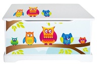 Drevený box na hračky a lavička Owl Leomark