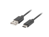 USB kábel CM - AM 2.0 1m čierny QC 3.0, plný