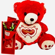 MEDVEĎ + VEČNÁ RUŽA DARČEK NA VALENTÍNA 2v1 MEDVEĎ + VEČNÁ RUŽA DARČEK NA VALENTÍNA 2v1