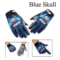 Modré pánske módne rukavice Skull-XL s Modré pánske módne rukavice Skull-XL s