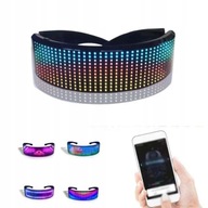 LED OKULIARE LED BLUETOOTH DISPLEJ 6 FARIEB