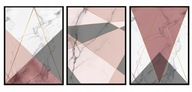 OBRAZOVÉ PLAGÁTY V RÁME 33x43cm Triptych Mramor P1393 OBRAZOVÉ PLAGÁTY V RÁME 33x43cm Triptych Mramor P1393