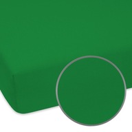 Hladká bavlnená džersejová plachta s gumičkou, 70x160 cm, zelená bavlna