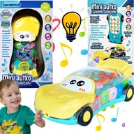 Mini autíčko s mnohými funkciami. Edukačná hračka. Svieti, zvuky, farby Mini autíčko s mnohými funkciami. Edukačná hračka. Svieti, zvuky, farby
