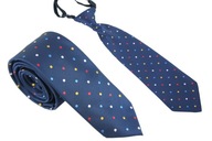 Námornícka modrá SET Dad and Son TIES s bodkami PREMIUM Námornícka modrá SET Dad and Son TIES s bodkami PREMIUM