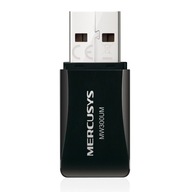 Sieťový adaptér Mercusys mini USB WiFi N 300Mbps