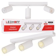 Stropné svietidlo bodové lištové svietidlo BIELY 3x GU10 nástenné svietidlo do miestnosti TUBA LED Stropné svietidlo bodové lištové svietidlo BIELY 3x GU10 nástenné svietidlo do miestnosti TUBA LED