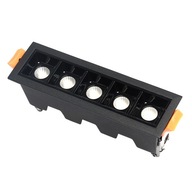 Zapustená LED lineárna panelová lampa 10W čierna Zapustená LED lineárna panelová lampa 10W čierna