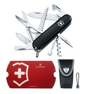 Victorinox HUNTSMAN vreckový nôž 1.3713.3 čierny + Púzdro 4.0543.3 SADA Victorinox HUNTSMAN vreckový nôž 1.3713.3 čierny + Púzdro 4.0543.3 SADA