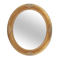 Skosené zrkadlo v zlatom oválnom ráme -76 CM